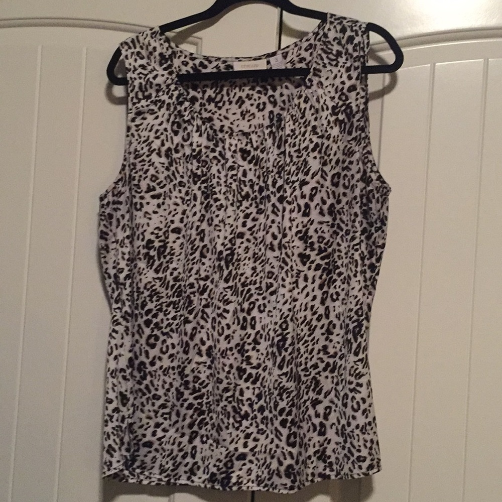 Chico’s leopard print shell size 3